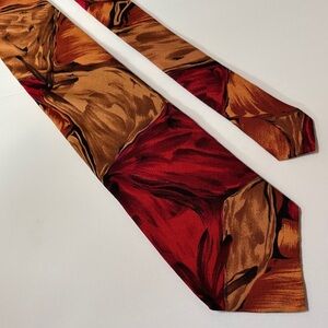 Stylish Red and Brown Royal Knight Men's Tie 55 x 3.75 USA made